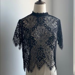 Like New Black lace Forever 21 top